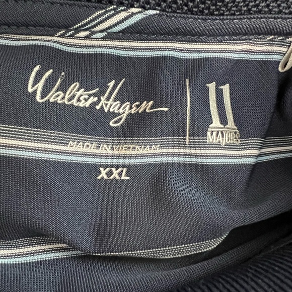 Walter Hagen 11 Majors Navy Striped Men's Golf Polo Shirt - Picture 4 of 5